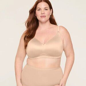 Lane Bryant Cacique Invisible Backsmoother Lightly Lined No-Wire Bra Nude